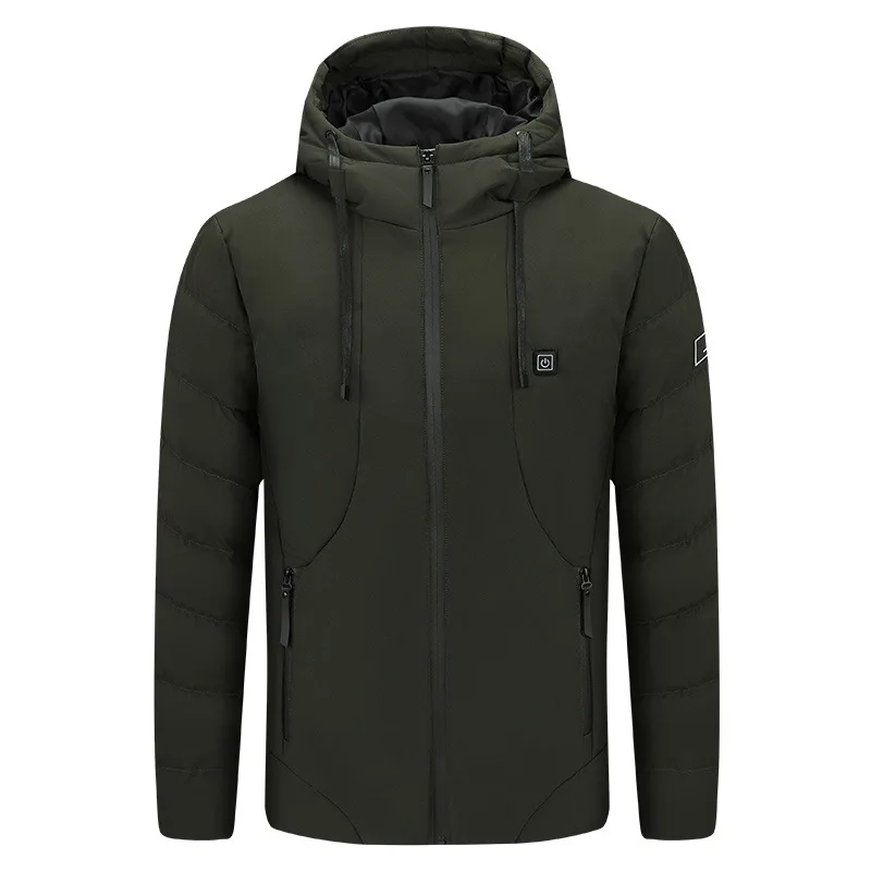 Fashion Men Jacket Intelligent Fever USB Winter Outdoor Electric Heating Warm Sprots Thermal Coat Clothing Heatable Cotton