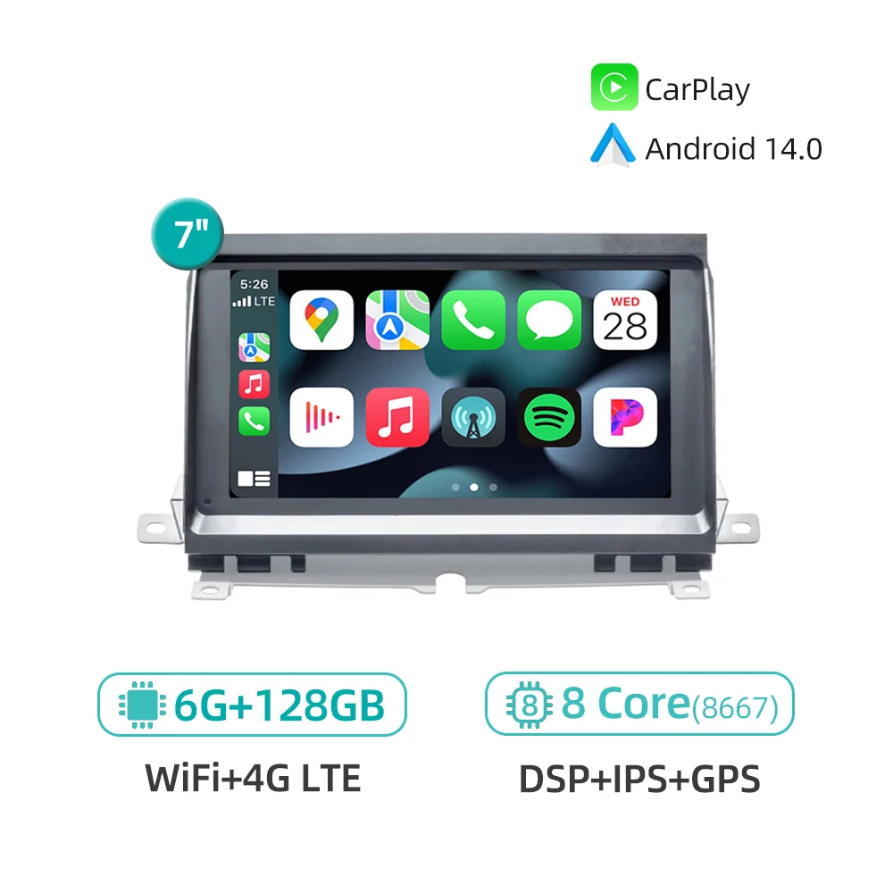 8G 128G CarPlay Android 14.0 Автомобильный мультимедийный плеер Wi-Fi навигация DSP Автомобильное радио для Land Rover Discovery 3 LR3 L319 2004-2009