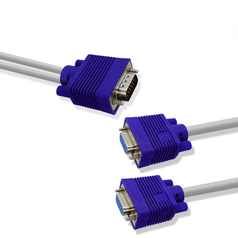 

VGA cable 1 Male to 2 Female Monitor Dual Video Manier Vga Splitter Kabel Lood Hd 1080P Voor Computer Pc Laptop