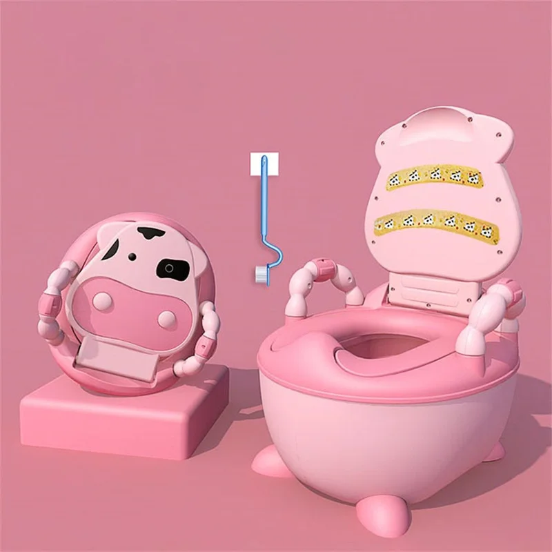

Children's Potty Baby Toilet Seat Multifunction Portable Toilet Girls Boy Potty Training Cute Cows WC Stable Potties Seats