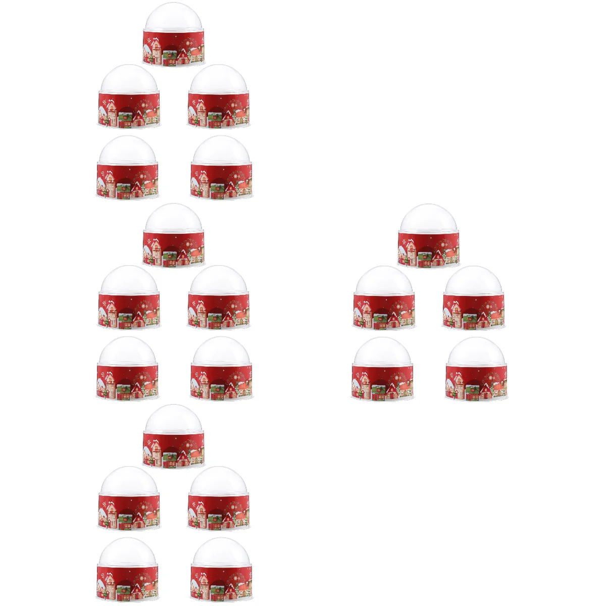 

20 Sets Christmas Hug Bucket Baking Supplies Containers Food Gift Packing Holder Cake Carrier Handy Case Box