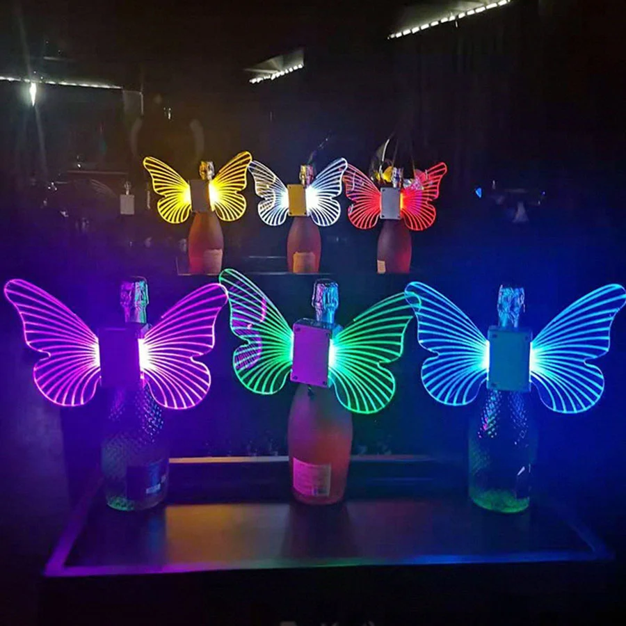 Светодиодная Стробоскопическая дубинка RGB светящиеся лампы в виде крыльев