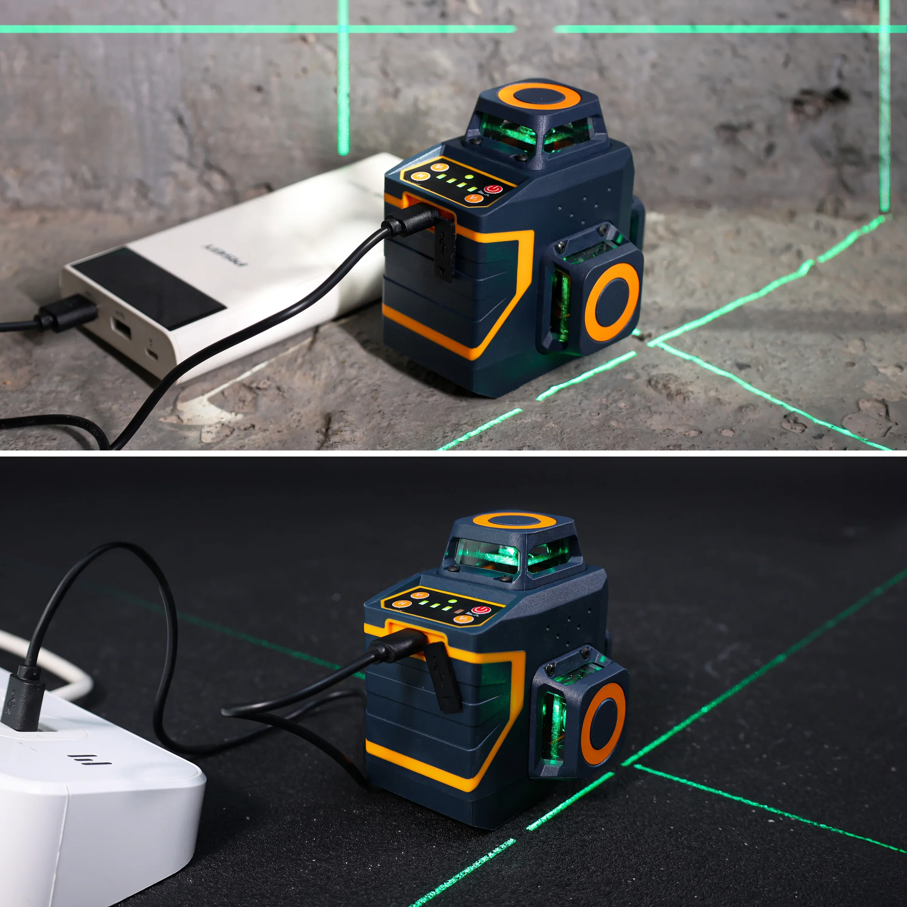 CIGMAN Самовыравнивающийся уровень Открытый зеленый 12-линейный профессиональный 3D