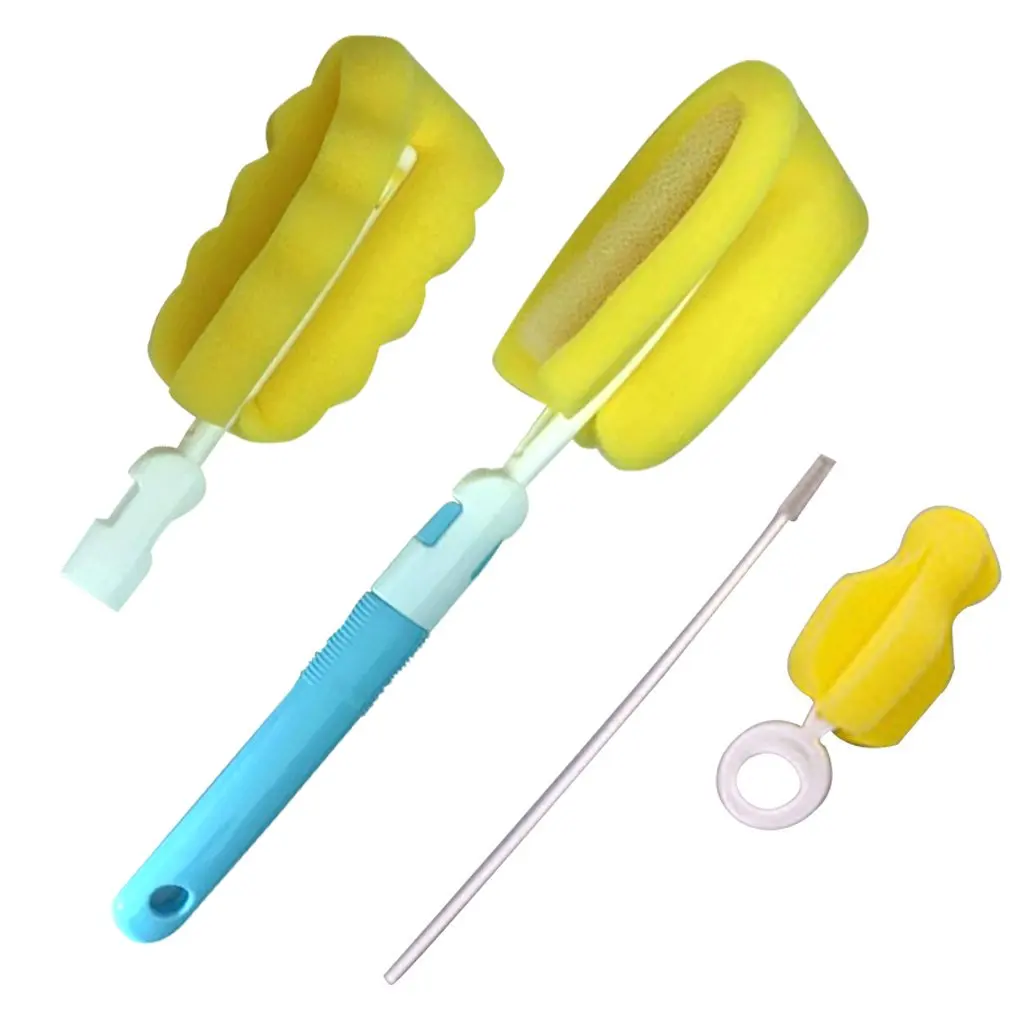 

Bottle Brush Sponge Plastic Glass Milk Water Cup Cleaning Feeding Bottle Brush Dummy Nipple Pacifier Brushes