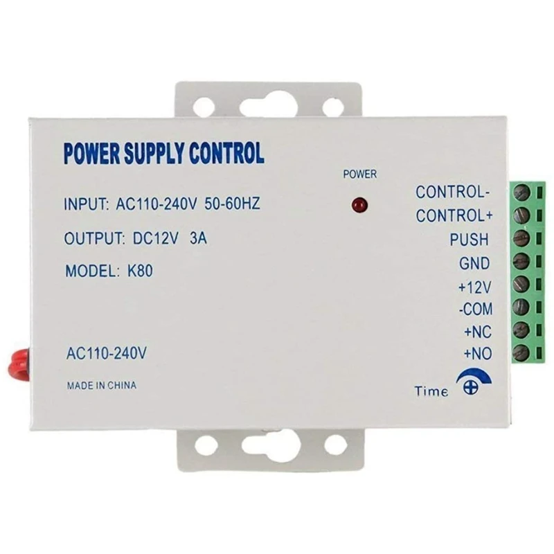 

RISE-K80 DC12V 3A New Access Control System Power Supply Switch AC110V-240V For Door Locks Video Intercom System