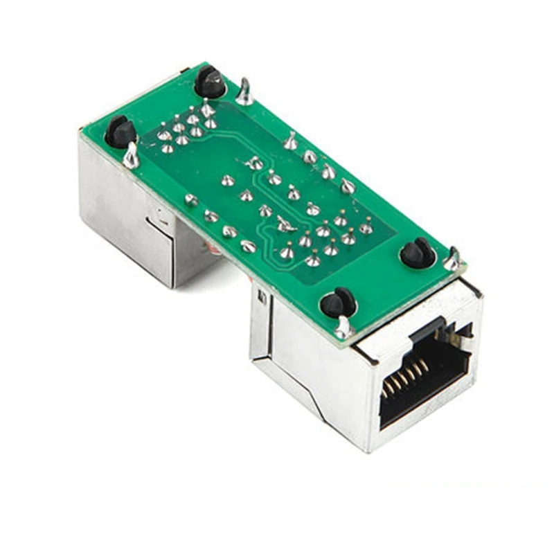 

RJ45 Connector Double Ethernet Cable Adapter Network Extender Extension Socket Straight Head