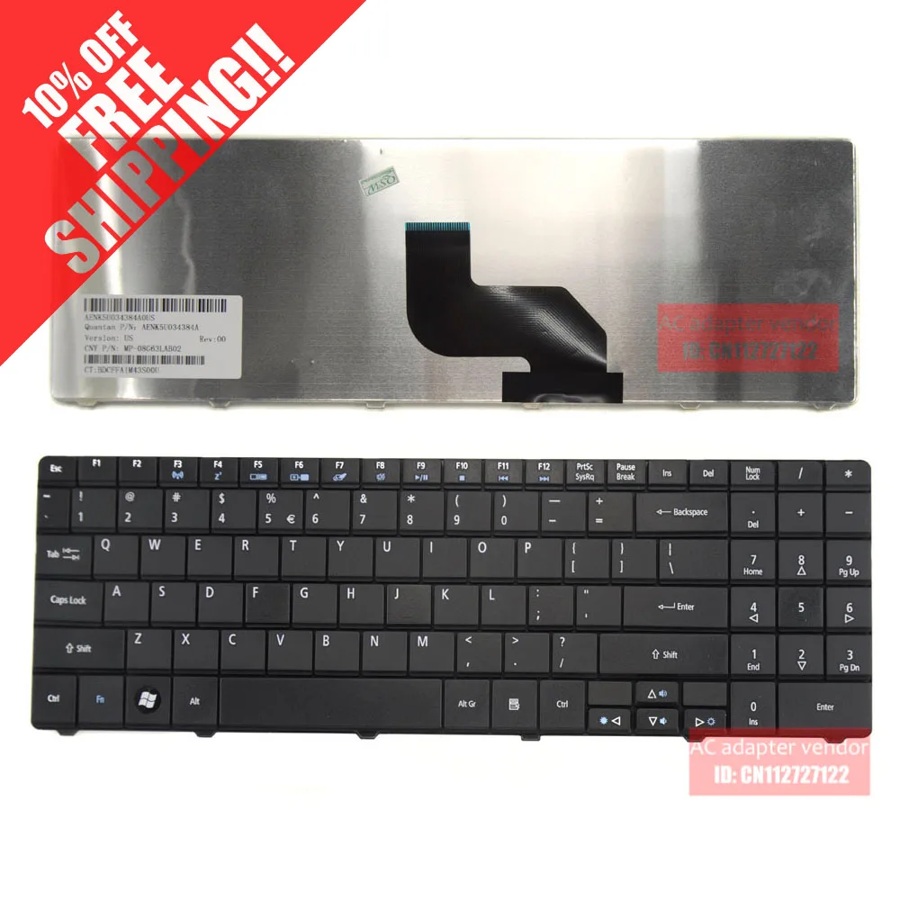 

New Replacement FOR ACER emachines E630 E637 E725 E727 English keyboard