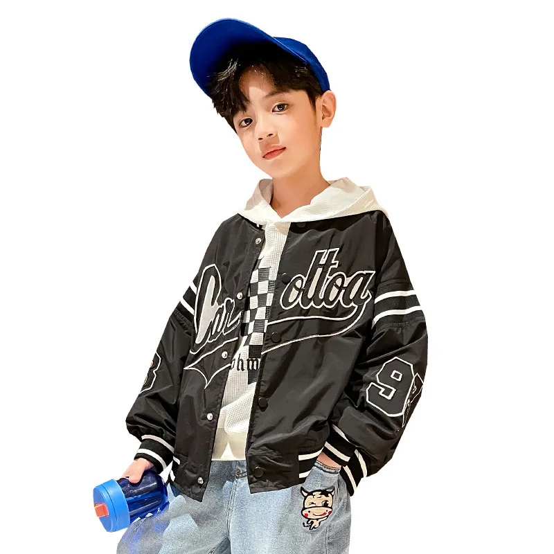 

Teen Boys Clothing Jacket Spring Autumn Fashion New Coats Children Letter Print Baseball Uniforms Kids Clothes Tops 8 10 121 4 Y