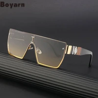 boyarn luxury brand design fashion diamond cut sunscreen sunglasses womens fashion ins personalized large frame sunglasses men