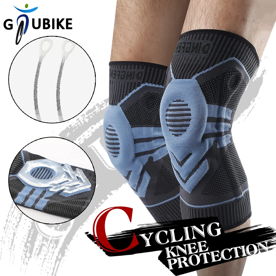 

GTUBIKE Riding Knee Pads Support Brace Protector For Arthritis Sports Basketball Gym Fitness Cycling Running Silicone Shockproof