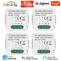 goelely tuya zigbee smart switch module dimmer 123 gang breaker smart life app remote control with alexa google home control