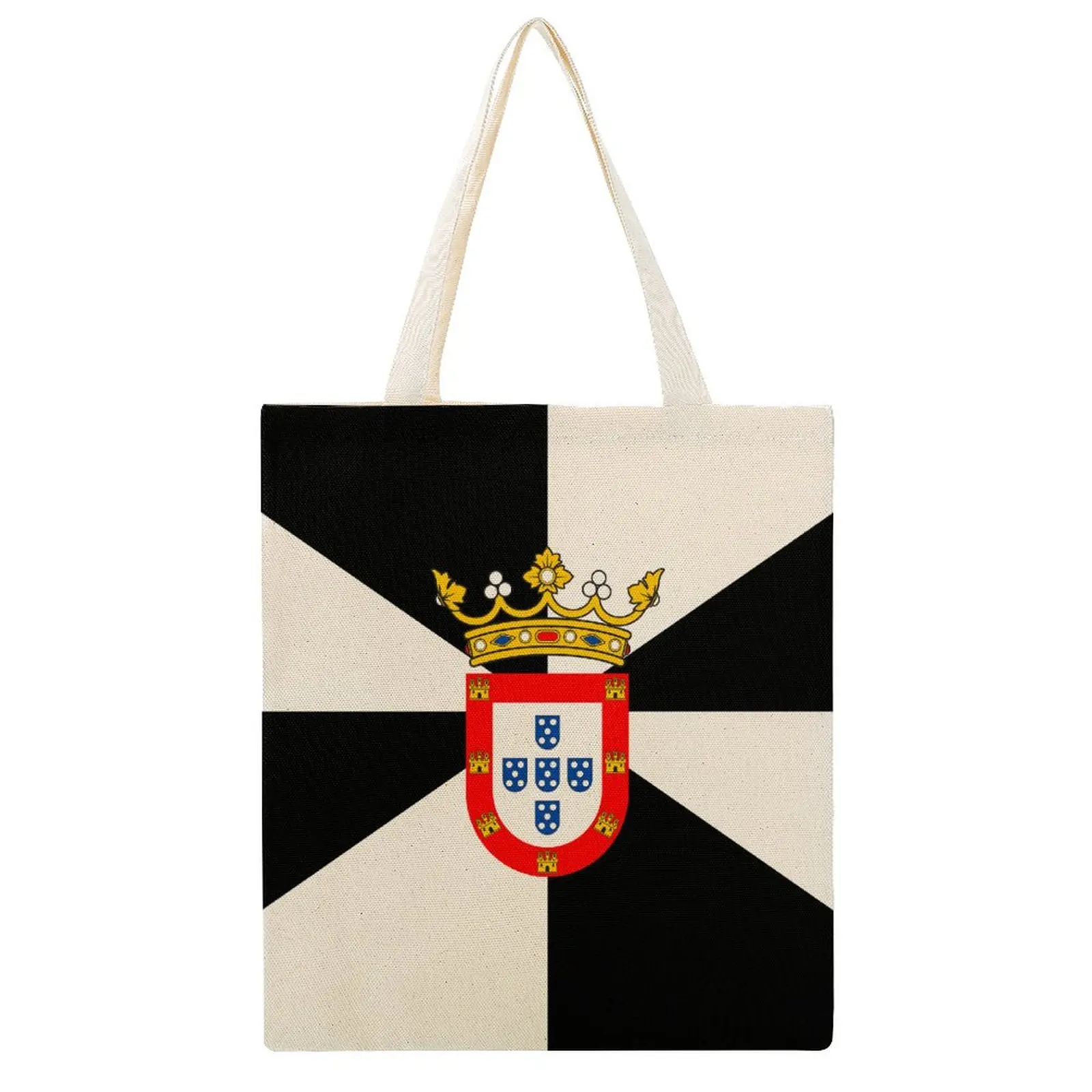 

Холщовая Сумка-тоут Ceuta с флагом, двойная уникальная Холщовая Сумка, винтажная пехотная Сумочка с юмором
