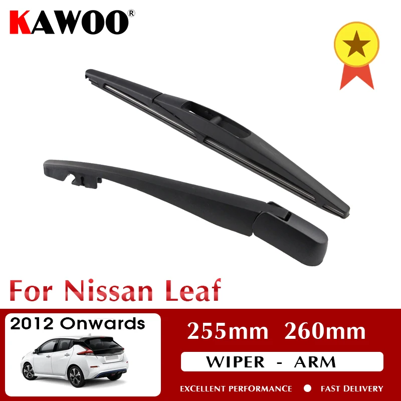 

KAWOO Car Rear Wiper Blade Blades Back Window Wipers Arm For Nissan Leaf Hatchback 2012 Onwards 255 mm Windscreen Wiper