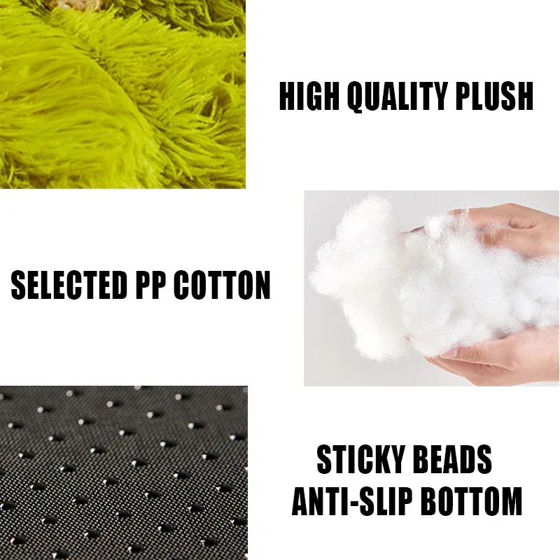 Круглый коврик для сна собаки зимняя теплая пушистая кровать кошки Диван Против