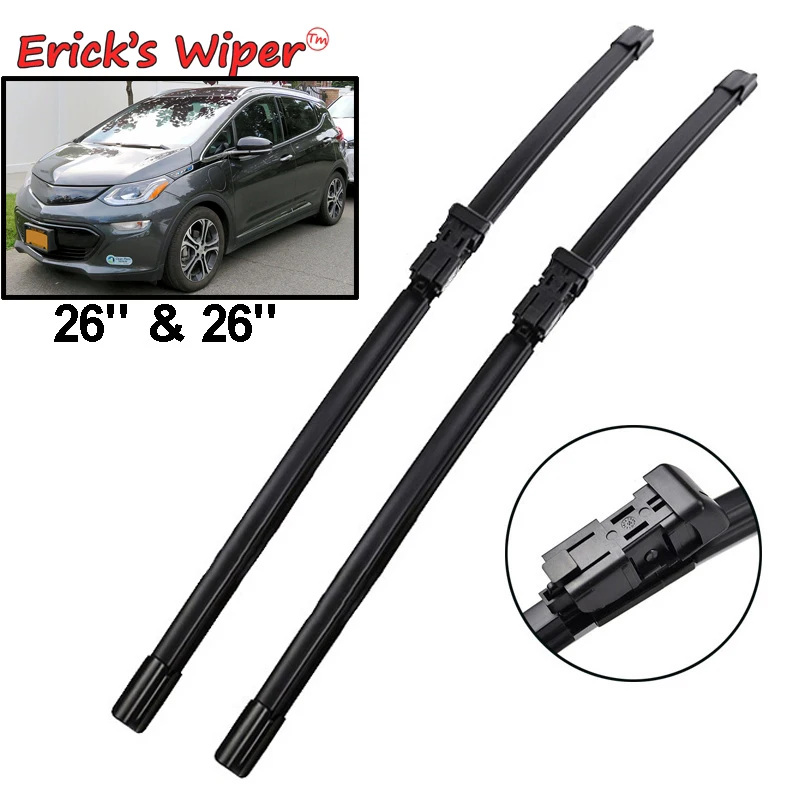Erick's Wiper LHD Front Wiper Blades For Chevrolet Bolt EV Opel Ampera-e 2016 - 2023 Windshield Windscreen Window Brush 26"+26"