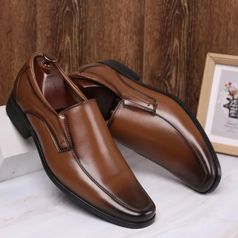 

Classic Business Men's Dress Shoes Fashion Elegant Formal Wedding Shoes Men Slip on Office Oxford Shoes for Men Mens Dress Shoes