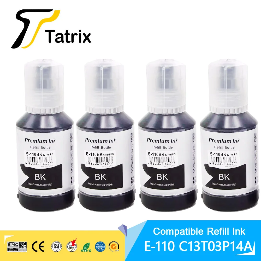 Tartix 110 C13T03P14A Compatible Refill Ink for Epson M1100/M1120/M1140/M1170/M1180/M2120/M2140/M2170/M3140/M3170/3180 Printer