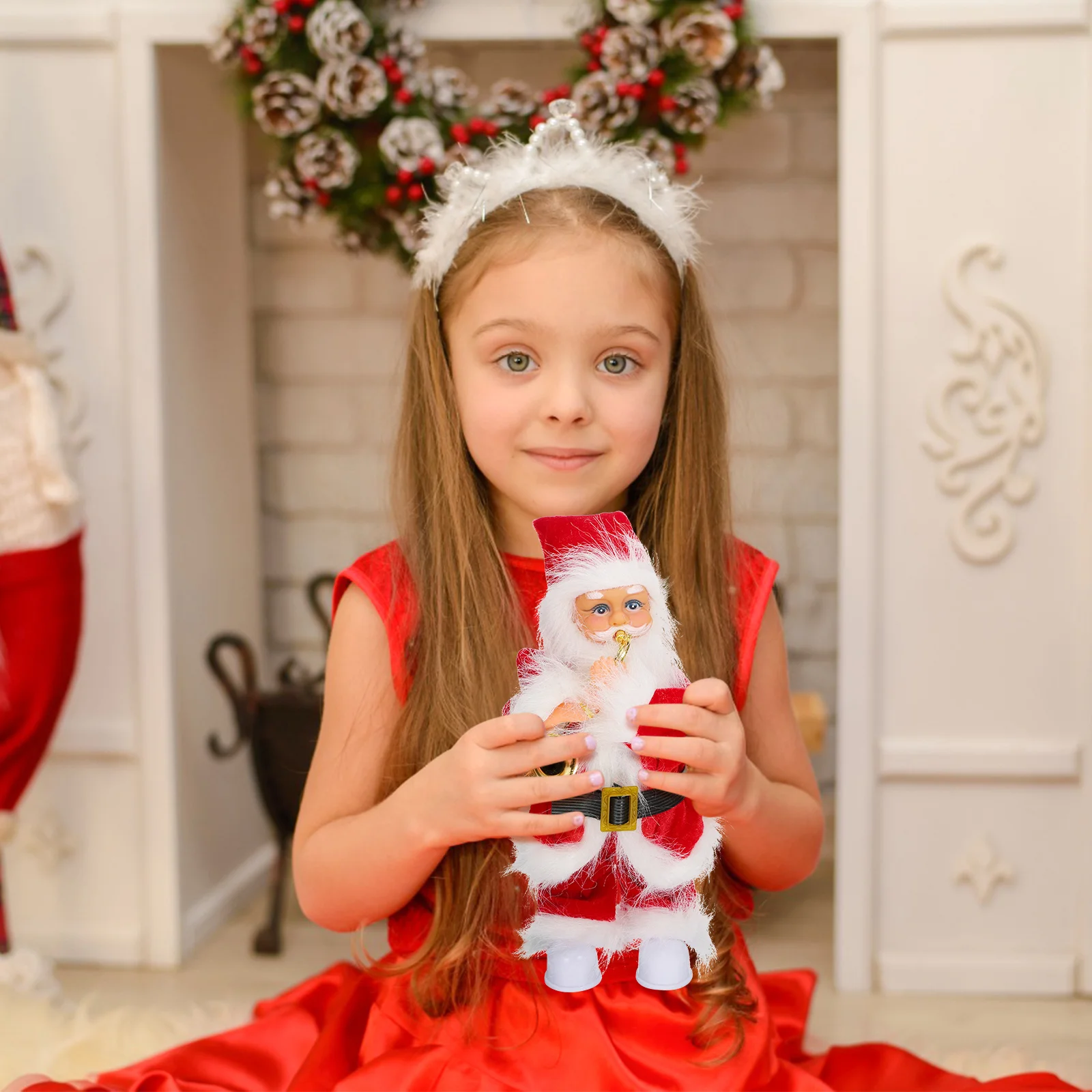 Музыка Санта-Клаус ступенька рождественская вечеринка пение игра саксофон