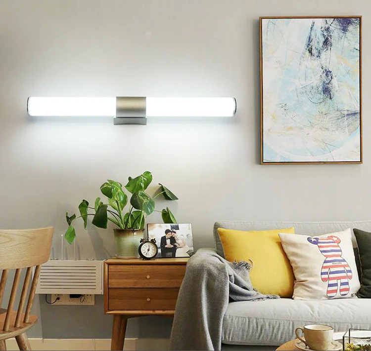 Зеркальная настенная лампа водонепроницаемый алюминиевый светильник в виде