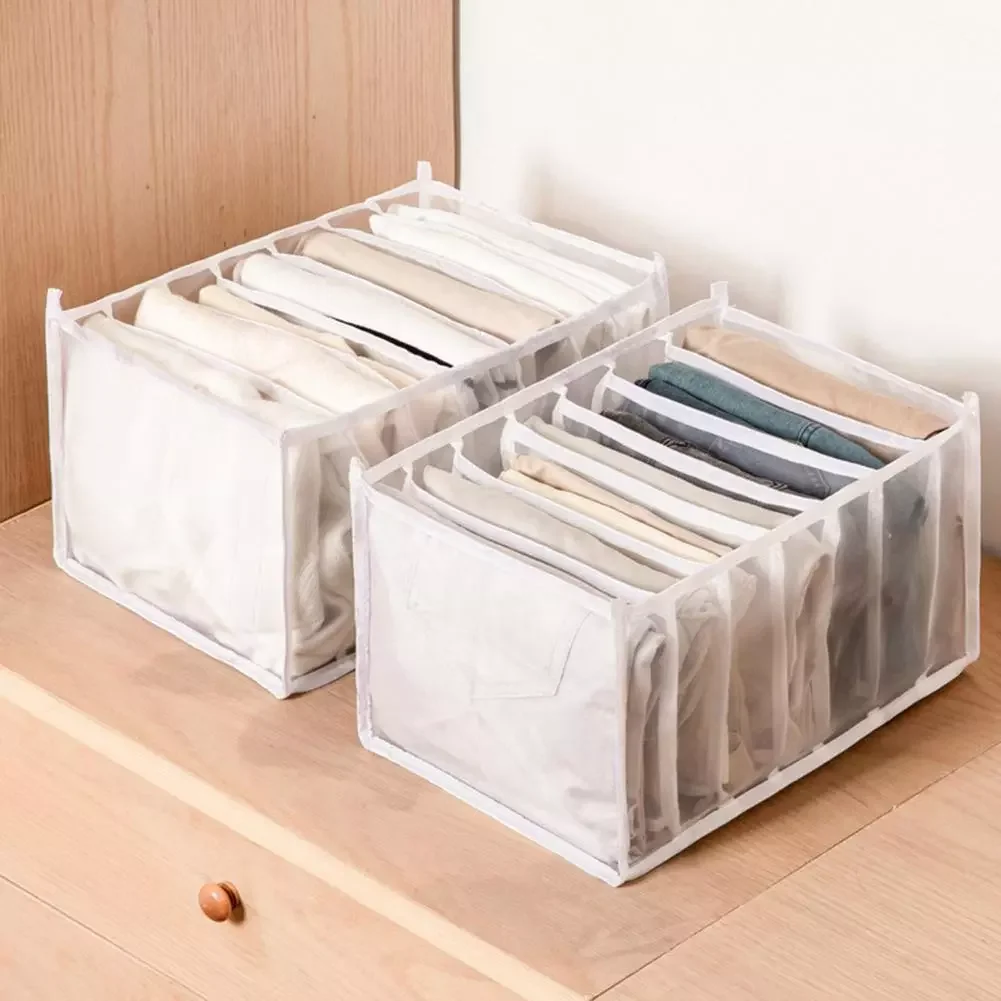 

6/7/9 Grids Clothes Storage Case Drawer Clothes Organizer Multiple Grid Shirt Pants Closet Wardrobe Separation Storage Box