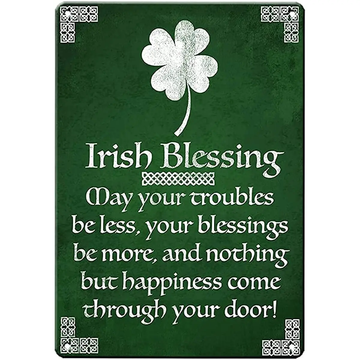 

New Irish Blessing Green Clover Vintage Quotes Metal Sign Wall Decor Funny Tin Sign Bar Bathroom Plaque Poster Best Gifts Idea