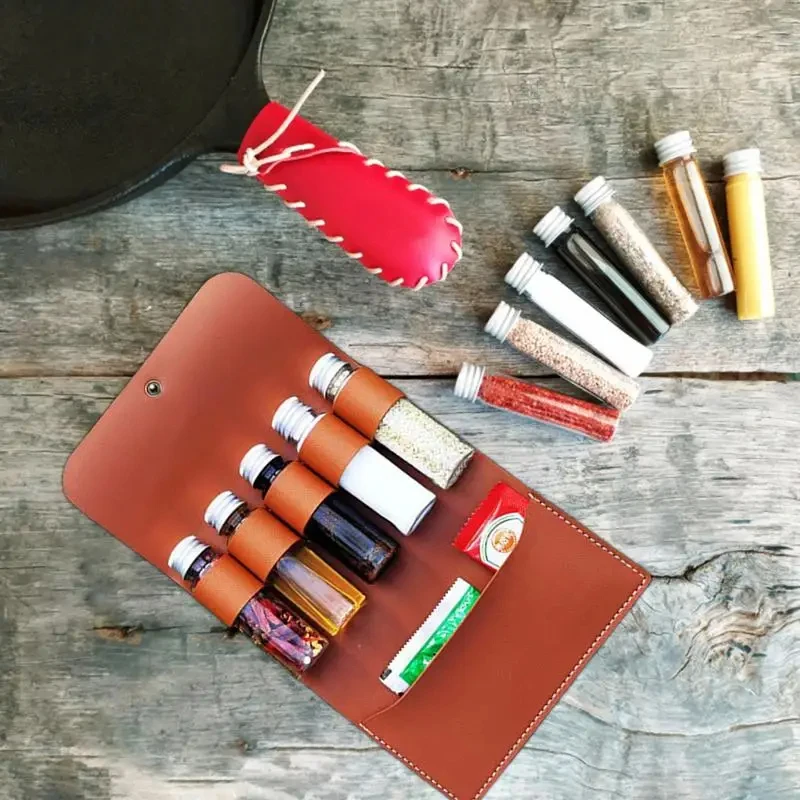 Портативный кожаный водонепроницаемый вместительный походный туристический