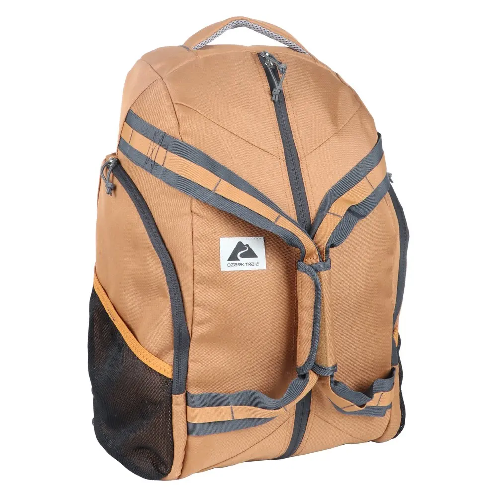 35 Ltr Convertible Backpack Duffel, for Camping or Travel, Brown
