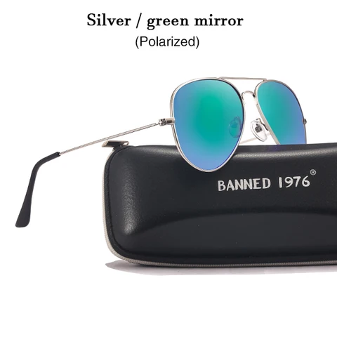 Солнцезащитные очки-авиаторы поляризационные в металлической оправе для мужчин и женщин