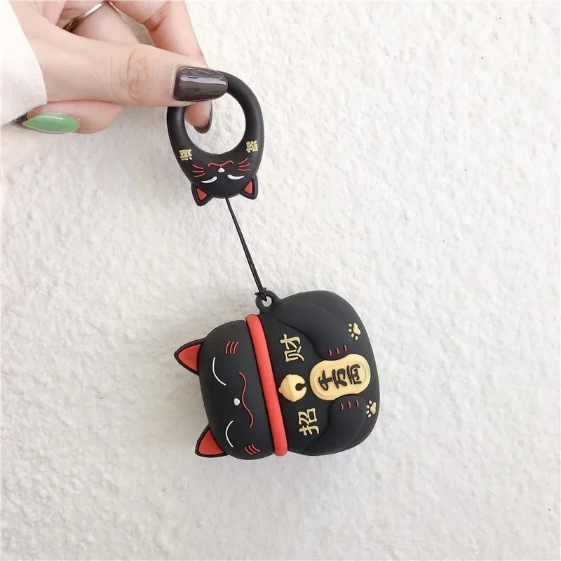 Чехол для наушников Maneki Neko с рисунком Realme Buds T300 чехол гарнитуры Lucky Cat крючком