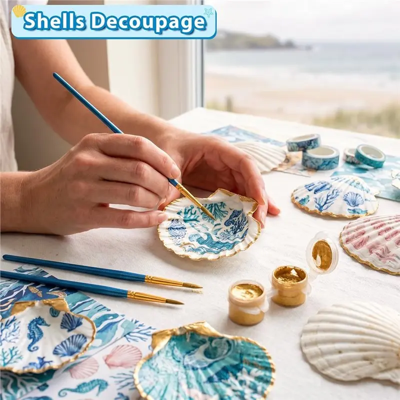 Фото YWDZ-For Crafts 20 шт. больших ракушек-гребешков для выпечки, росписи, рукоделия, декупажа, пляжного декора №5
