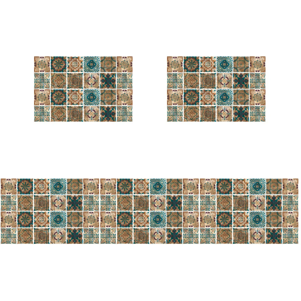 

120 pcs Kitchen Wallpaper Peel and Stick Wall Decals Bathroom Wallpaper Retro Wall Decals