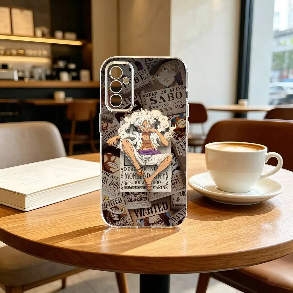 Фото Чехол для телефона O-neP-piece L-Luffy Gear 5 Anime для Samsung A10,12,20,21S,30,31,40,50,51,52,70,71, прозрачный чехол №5