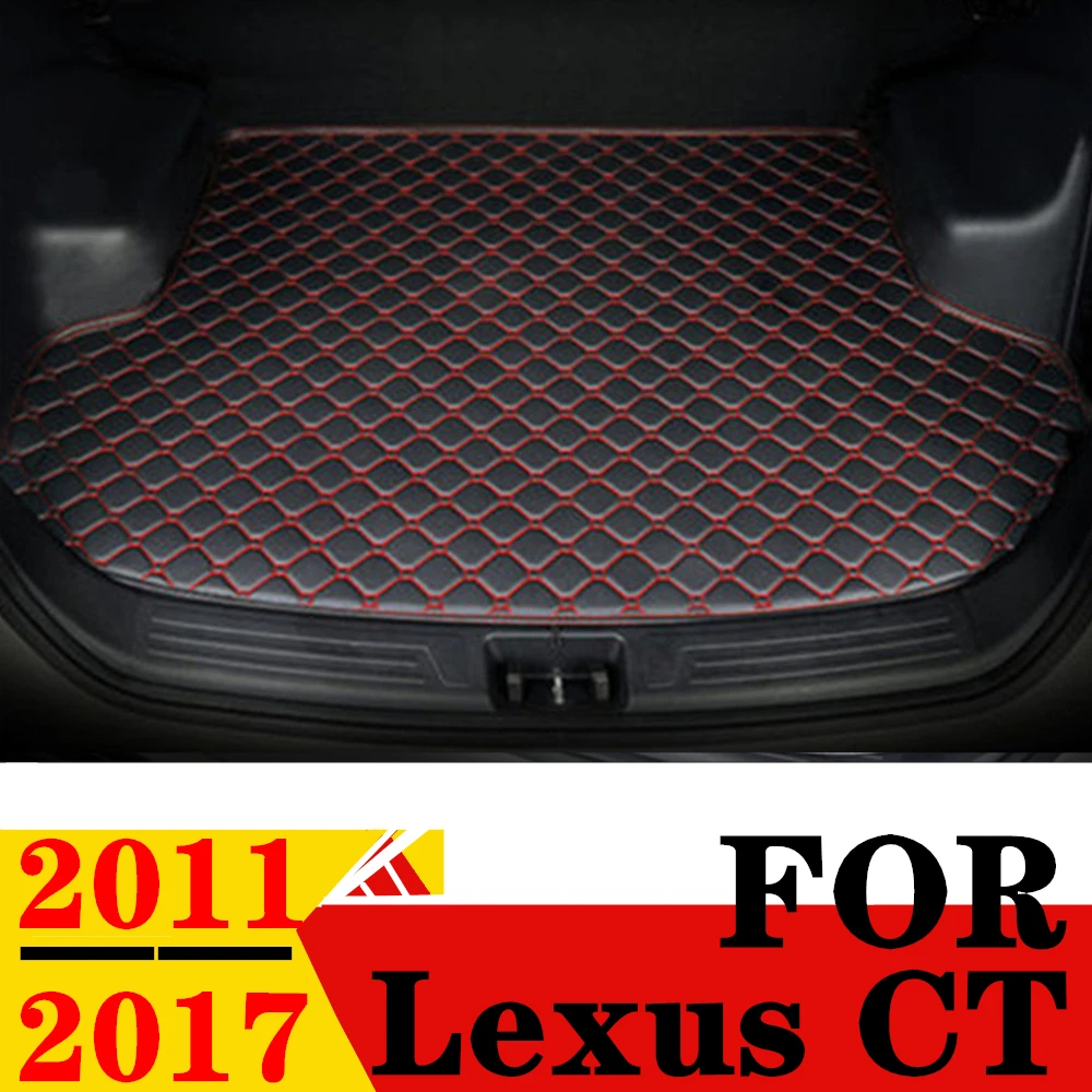

Коврик для багажника автомобиля LEXUS CT Series 2011 12-2017, плоский боковой водонепроницаемый задний коврик для груза, коврик, автомобильные аксессуары, подкладка для багажника