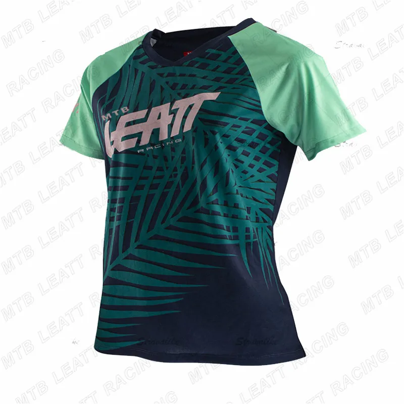 

MTB LEATT RACING Ladies Sports Team Mountain Bike Jersey WOMEN Downhill Jersey Mountain MTB Shirt Cross Country Jersey