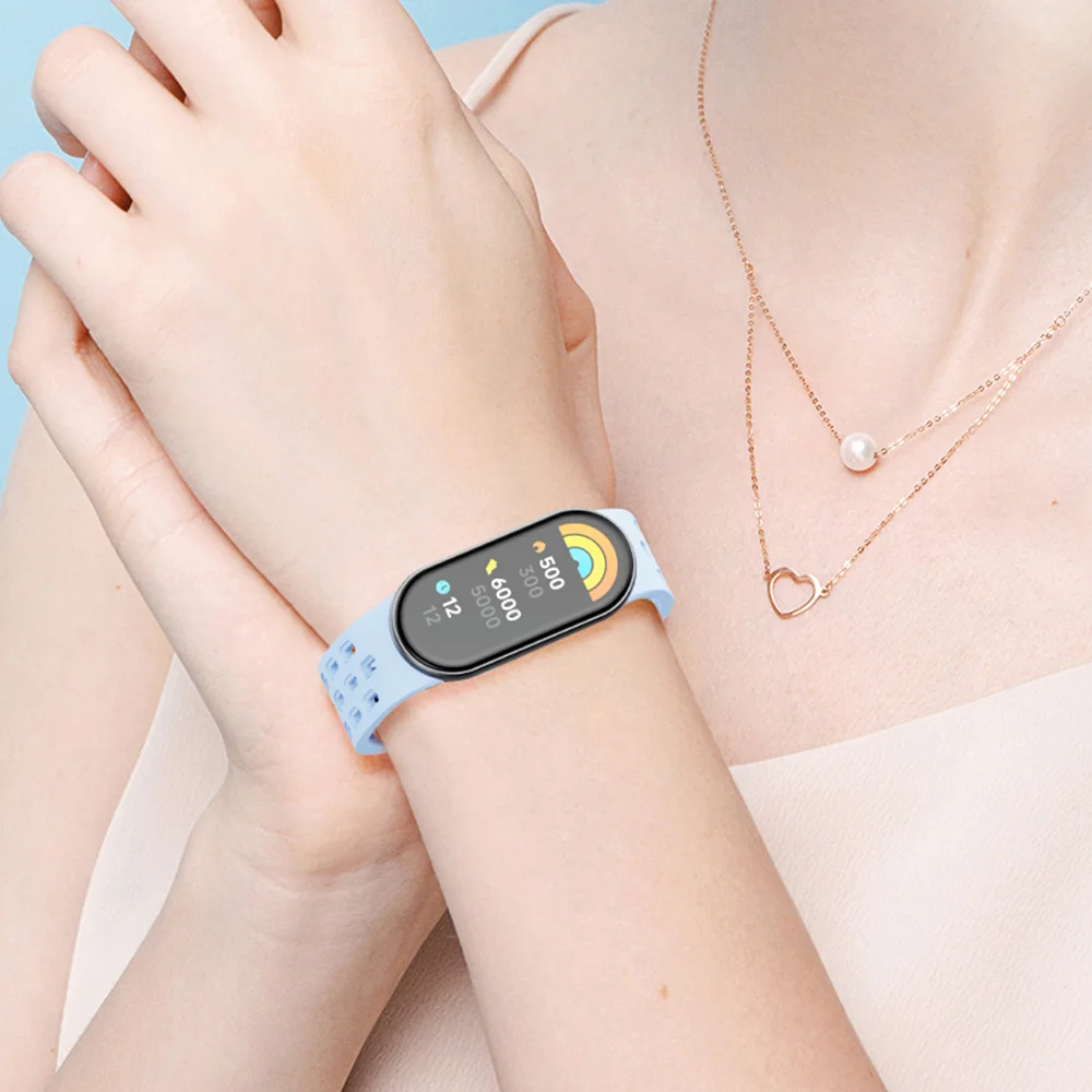 Мягкий силиконовый ремешок для Xiaomi Mi Band 8 9 спортивный браслет NFC Watch умные часы