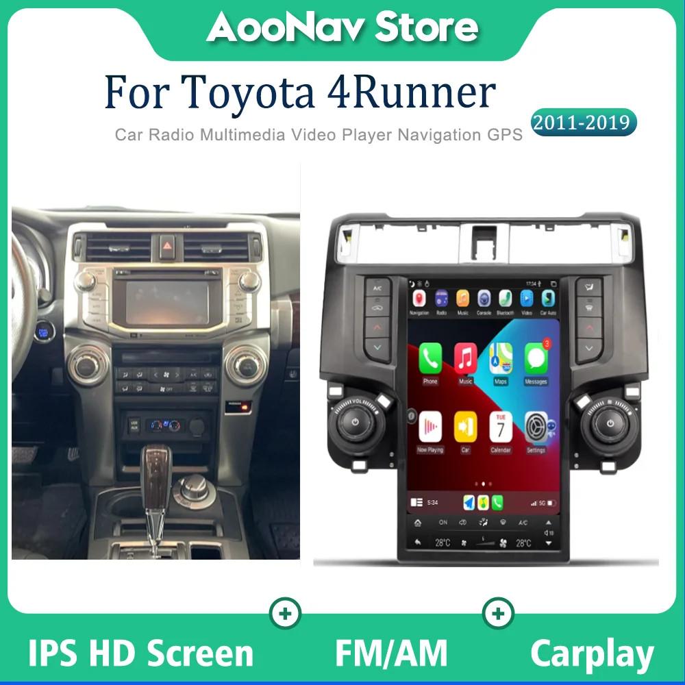 13.6 inch Android Screen Car Radio For Toyota 4Runner 4 Runner 2011 2012 2013-2019 Multimedia Unit autoradio Stereo receiver