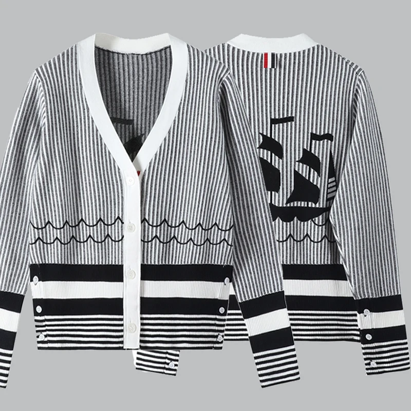 

Y2k Korean Fashion Cardigan For Woman Knitwears 2023 Sweaters Autumn Winter Tops Knit Kawaii Womens Clothing Long Sleeve Clothes
