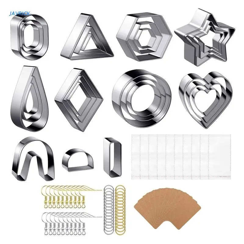 

127 Pcs Polymer Clay with Earring Hooks Jump Rings for DIY Jewelry Supply Tool