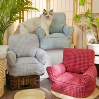 cat dog sofa mat small dog kennel soft cozy sleeping bed chihuahua pomeranian plaid sofa bed pet supplies cushion