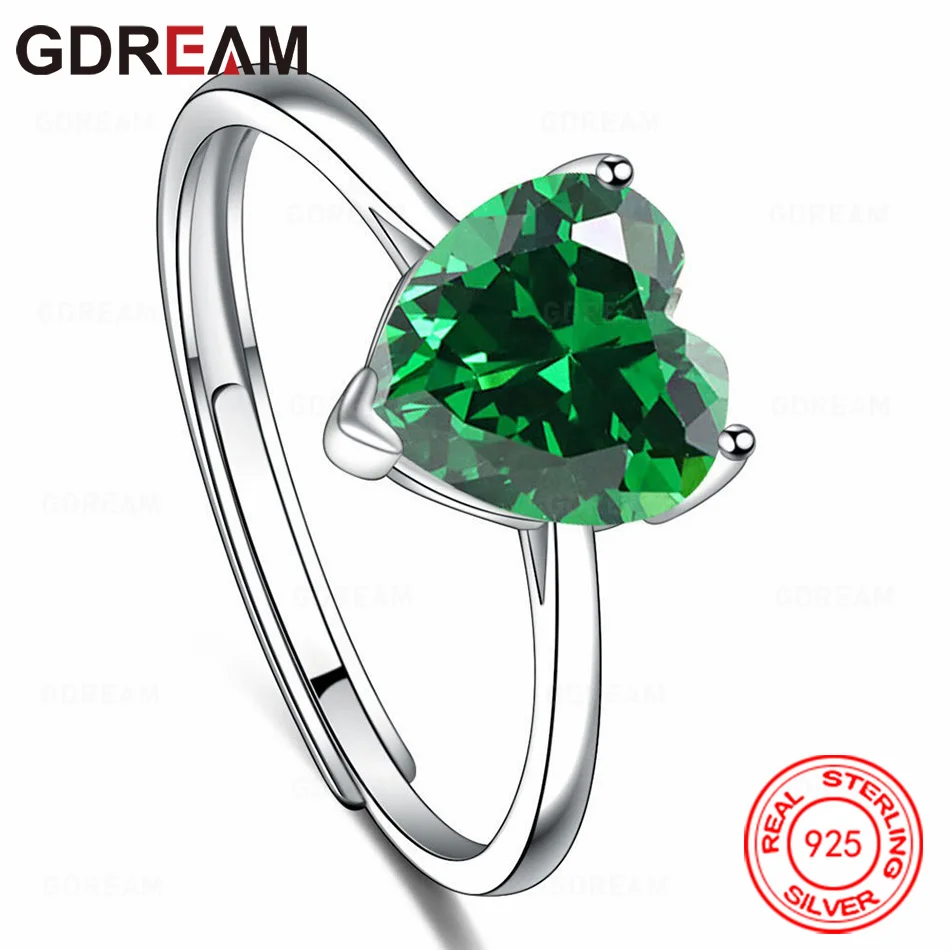 Кольцо GDREAM из стерлингового серебра 925 пробы с цирконом, пятицветное, в свежем дизайне, женское, для помолвки (art.: 3920db9ec145a) - 3920db9ec145a