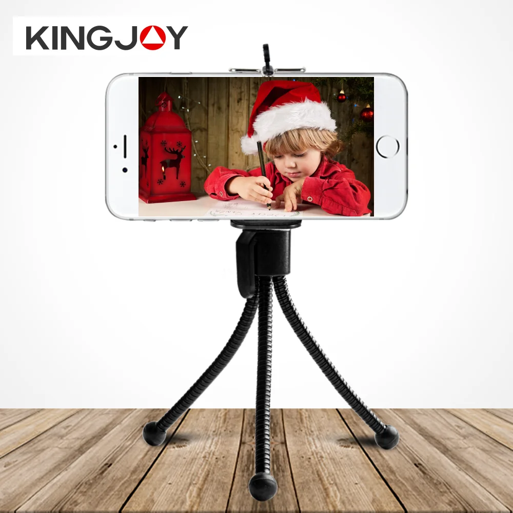 Универсальный мини-штатив KINGJOY для смартфона, портативный металлический гибкий штатив для цифровой камеры Canon, Sony, Nikon, веб-камеры, сотового телефона