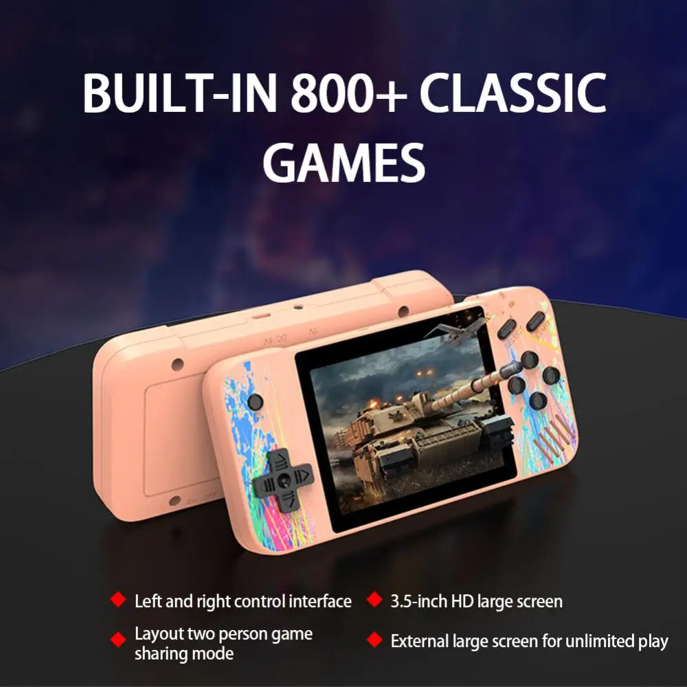 

Игровая консоль для детей, 3,5 дюйма, 800 встроенных игр