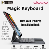 for apple ipad pro 11 air 4 5 10 9 2022212018 aluminum magic keyboard with 7in1 docking station hub magnetic keyboard cover