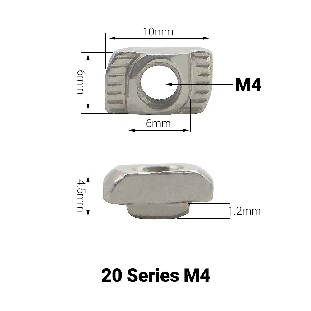 

20 шт., нержавеющая сталь M4 M5 M6 M8 для серии 20/30/40/45, Т-образная гайка, скользящая Т-образная гайка, молоток, вставная гайка, закрепляющий разъем