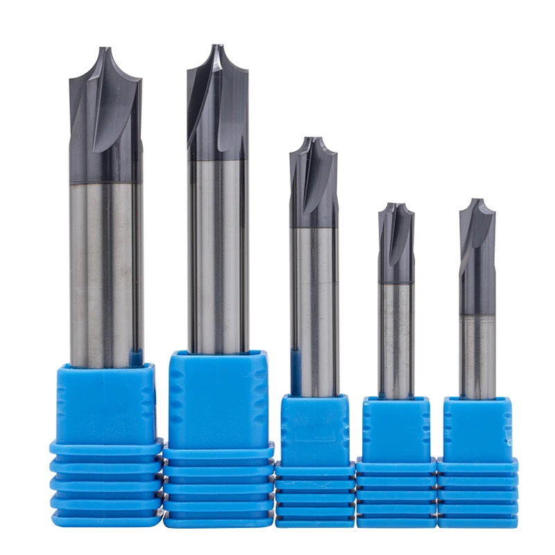 

1pc/set Solid Carbide Inner R Angle End Mill 2/4 Flutes CNC Milling Cutter Chamfering Router Bit