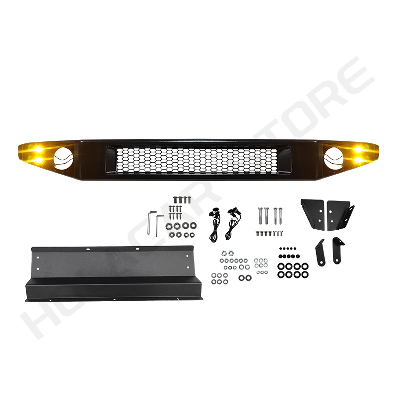 

Автомобильный пластиковый узкий передний бампер со светодиодной подсветкой от бампера для Suzuki Jimny JB64 JB74 JC74 2019 2020 2022 2023 2024