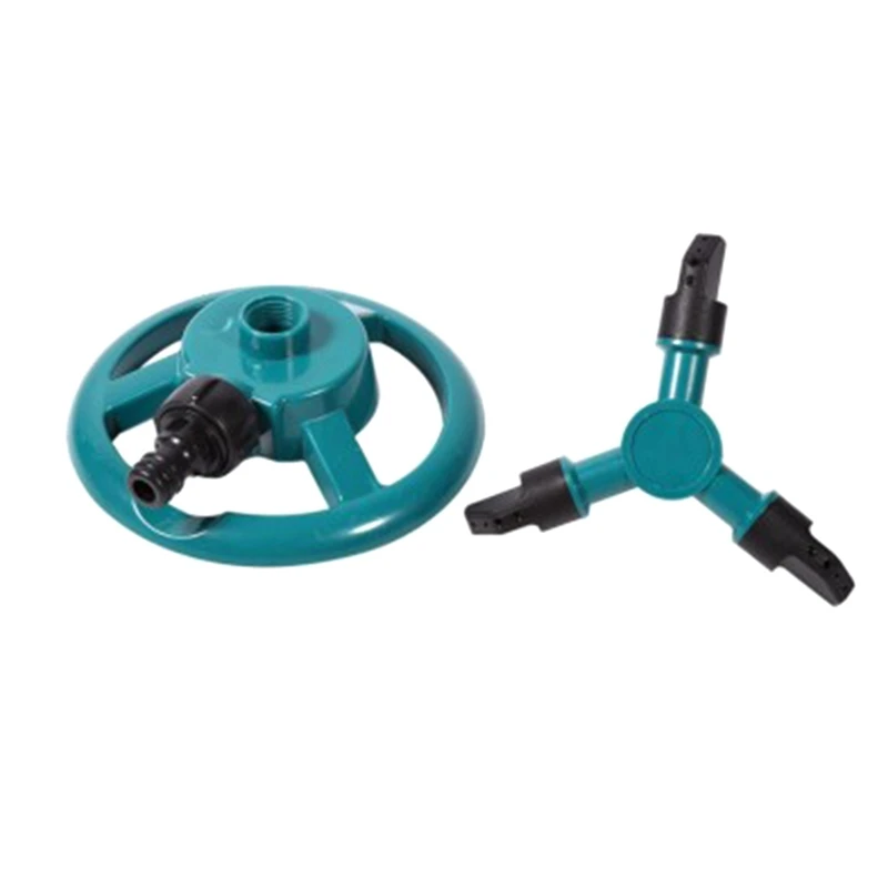 Promotion! Garden Sprinklers Water Durable Rotary Three Nozzle Pipe Hose Sprinkler 360 Degree Automatic Rotating |