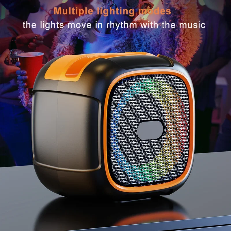 Портативная мини-колонка Caixa De Som Bluetooth SY-307 с подсветкой RGB Поддержка громкой связи