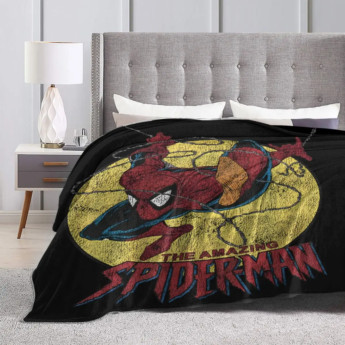 Удивительное одеяло Человек-паук качественное супермягкое зимнее для пикника