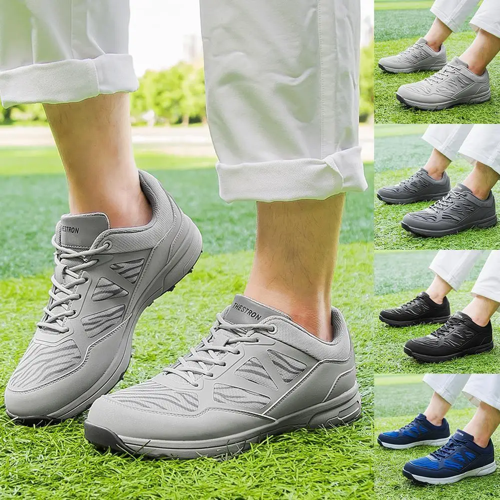 

Professional Men's Warm Autumn And Winter Large Breathable Fiber Shoes Sports Waterproof Golf Shoes Super Non-slip E9s7 K6y0